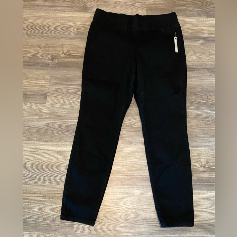 ASOS Pull On Black Pant High Waist Skinny Womens size 34 x 28.5” NWT Stretch